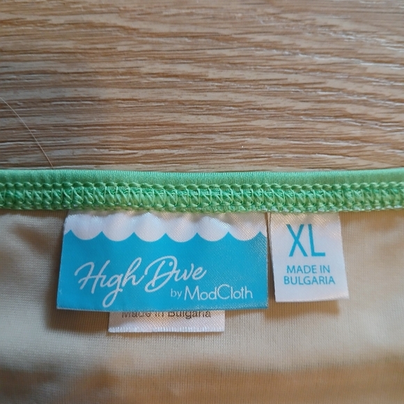 Modcloth High Dive Colorful High-Waist Bikini Bottoms Tropical XL - Picture 8 of 9